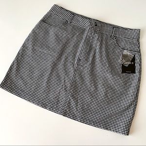 Gingham Mini Skirt, Size L
